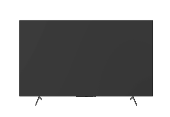 Front view of Pioneer 75" Mini-LED QLED Roku TV