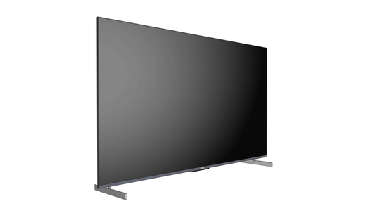 Left-perspective view of Pioneer 65" OLED Roku TV
