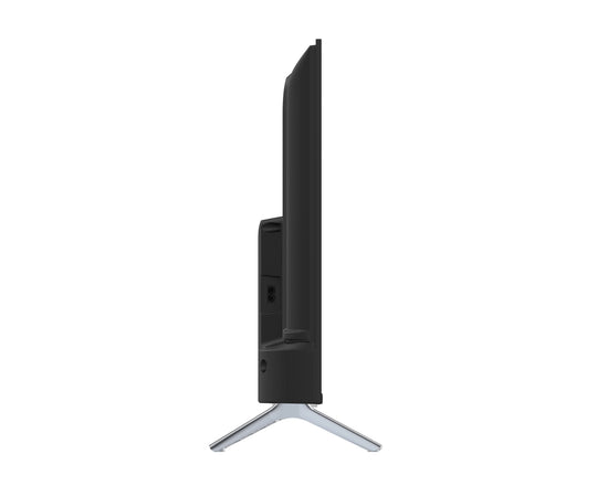 Left side view of Pioneer 55" QLED 4K UHD Roku TV