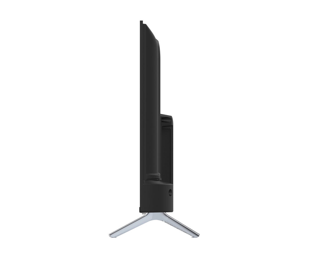 Left side view of Pioneer 55" QLED 4K UHD Roku TV