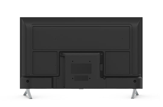 Rear view of Pioneer 55" QLED 4K UHD Roku TV