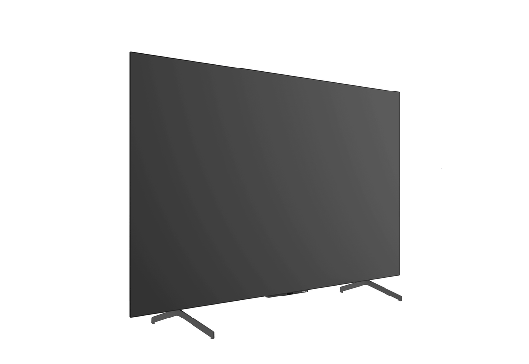Left perspective view of a Pioneer 55" Mini-LED QLED Roku TV