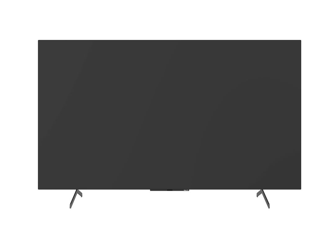 Front view of Pioneer 55" Mini-LED QLED Roku TV
